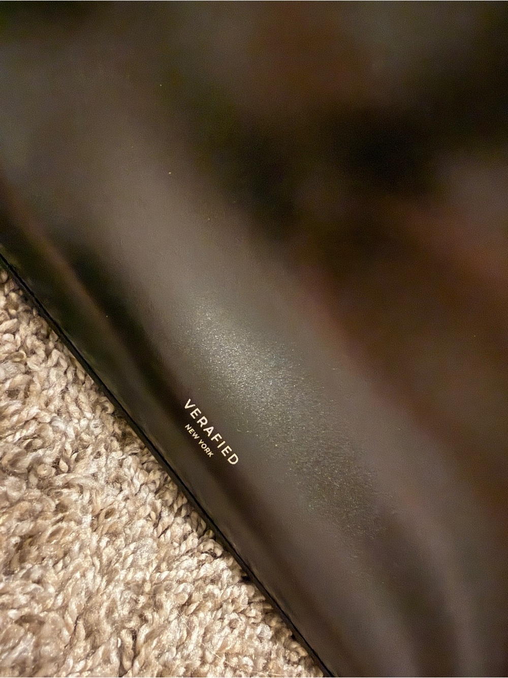 VERAFIED Hobo Bag in Black Leather & Silver Handbag Purse - Picture 10 of 14